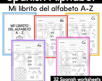 スペイン語アルファベットワークシート｜ホームスクール向け文字なぞり書き＆塗り絵
