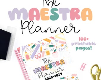 Bilingual Teacher Planner | Spanish & English Panner 2026-2027 | The Maestra Planner