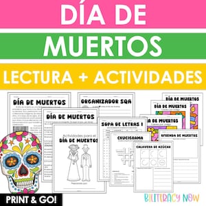 Hojas de trabajo del Día de Muertos / Hojas de Trabajo para el Día de los Muertos / Hojas de trabajo del Día de Muertos en español