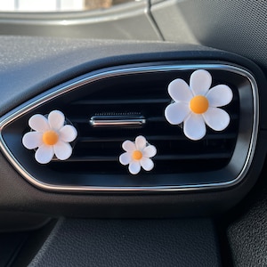 8Pcs Colorful Flower Car Air Freshener Chips – Hanging Scented Diffuser For Car Vent, Home, Bag, Purple Green Daisy - View #11