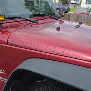 Calcomanía personalizada para capó de Jeep / Calcomanía de vinilo para laterales, parte superior y parabrisas de Jeep / Calcomanía personalizada con nombre de Jeep / Calcomanía personalizada con nombre de Jeep