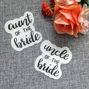 Family of the Bride/Groom Vinyl Decals | Grandparents of the Bride Gift | Aunt and Uncle of the Bride Gift