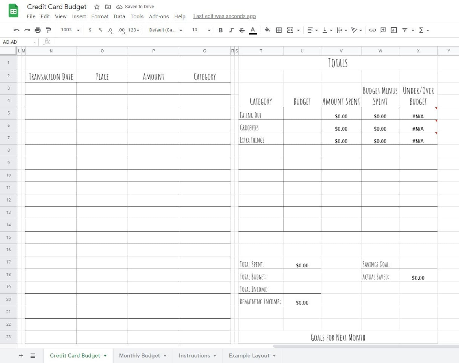 google-sheets-monthly-budget-template-monthly-credit-card-etsy