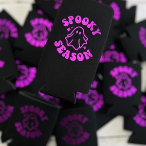 Halloween Party Spooky Season Can Cooler, Halloween Party Favor, Halloween Coozie image 3