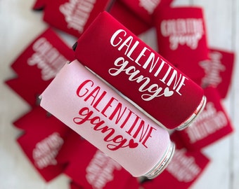 Galentine's Day Gift Slim Can Cooler, Galentine Gang, Valentine's Day Party Favors, Gift for Her, Personalized Gift, Gift for Best Friend