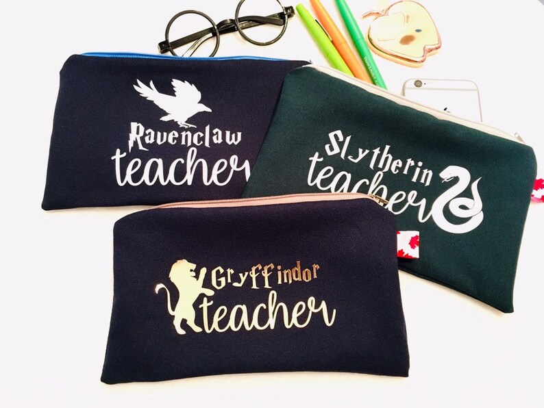 Teacher Pouch zipper pouch School Pencil case Teacher gift under 20 dollars Hogwarts teacher zipper pouch