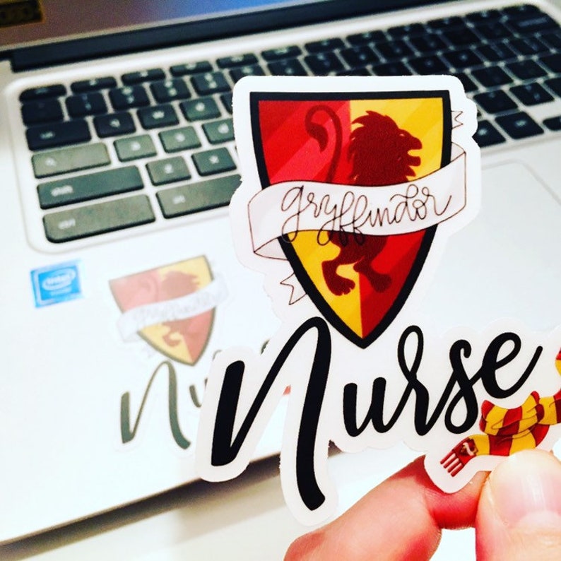 Harry Potter Nurse sticker Nurse laptop sticker Gryffindor | Etsy