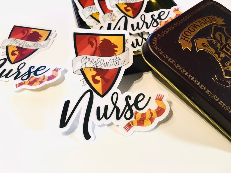 Harry Potter Nurse sticker Nurse laptop sticker Gryffindor | Etsy