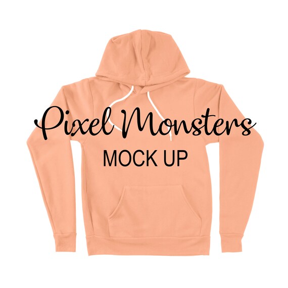 Bella Canvas 3719 Hoodie Mockup Coral Bella Canvas 3719
