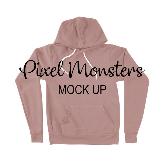 Bella Canvas 3719 Hoodie Mockup Mauve Bella Canvas 3719