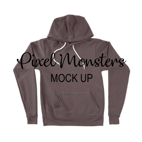 Download Free Bella Canvas 3719 Hoodie Mockup Oxblood Black Bella ...