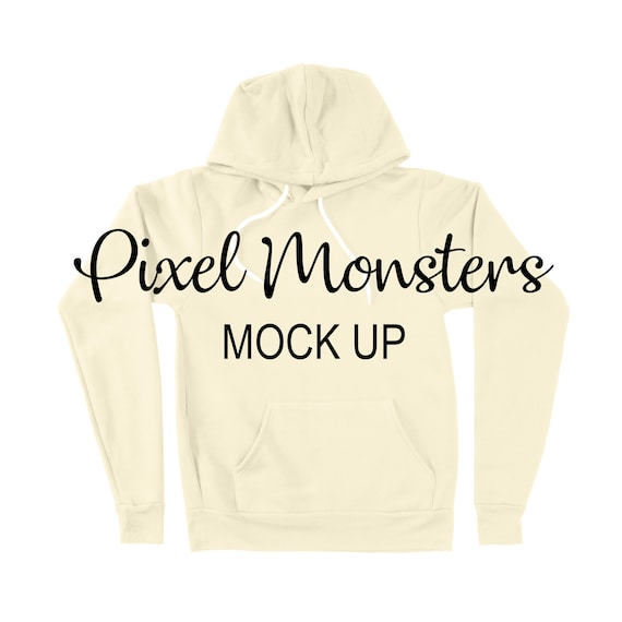 Download Free Bella Canvas 3719 Hoodie Mockup Yellow Bella Canvas ...