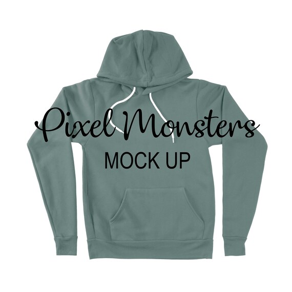 Bella Canvas 3719 Hoodie Mockup Forest Bella Canvas 3719