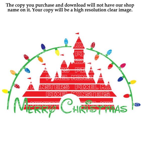 Disney Christmas Svg File Disney Christmas Svg File Download Etsy