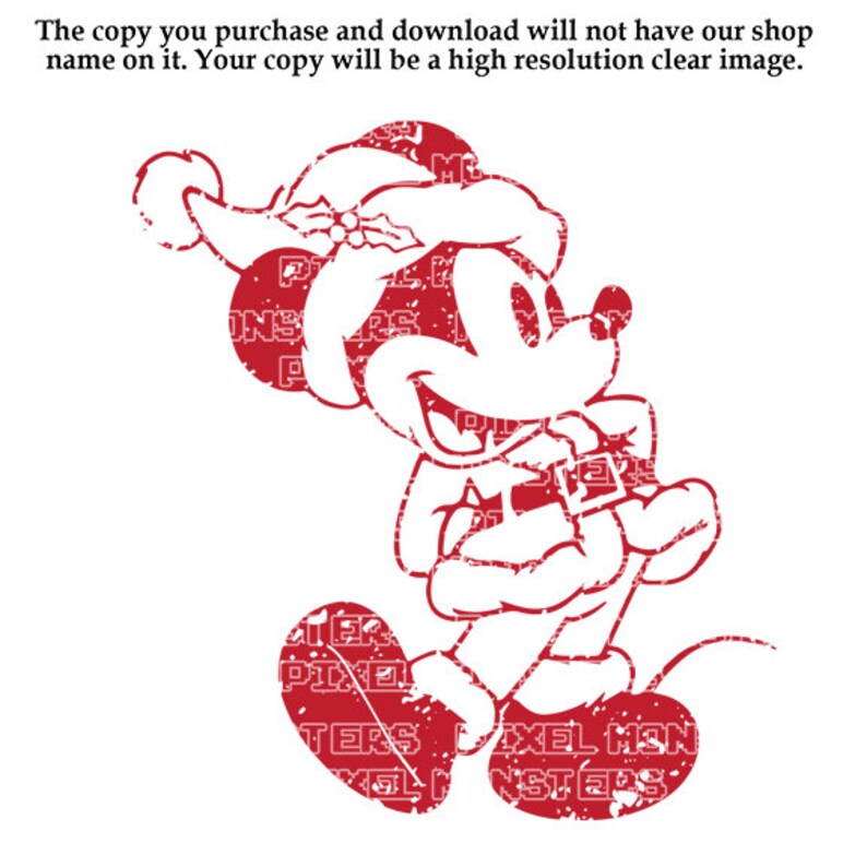 Download Vintage Santa Mickey Mouse Svg Christmas Svg Disney Etsy PSD Mockup Templates