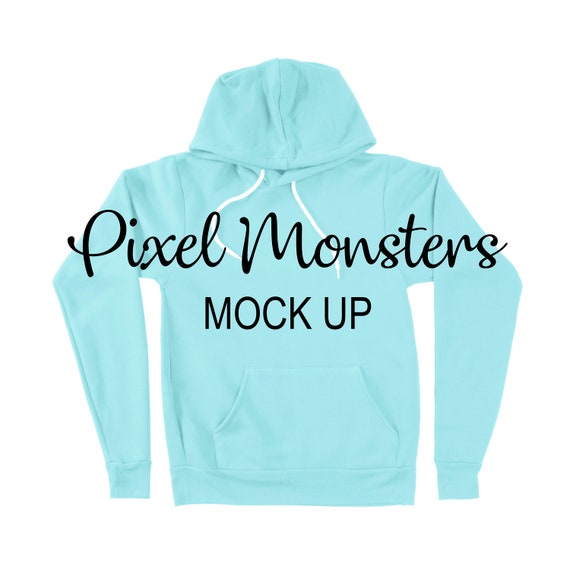 Download Bella Canvas 3719 Hoodie Mockup Teal Bella Canvas 3719 Hoodie Etsy