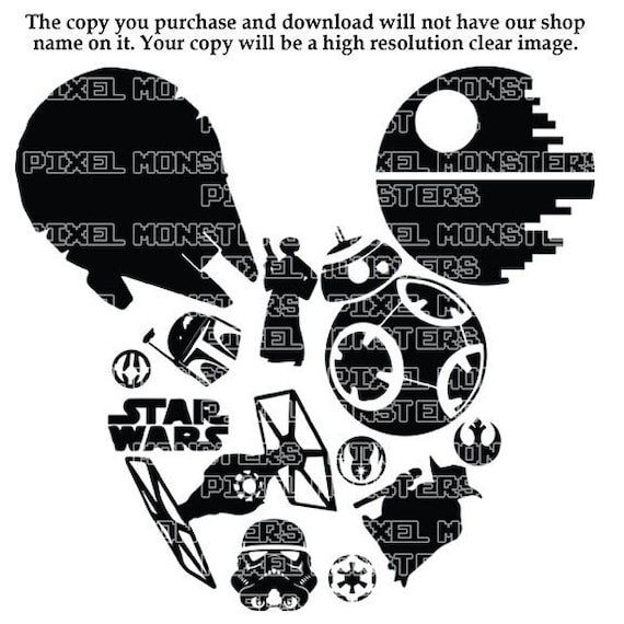 Disney svg / Star Wars Mickey Ears svg / SVG file / Instant | Etsy