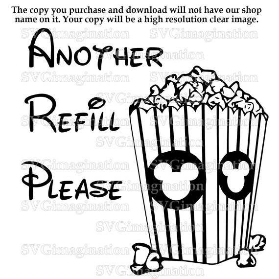 Disney Svg Disney Popcorn Svg Svg File Instant Download Etsy