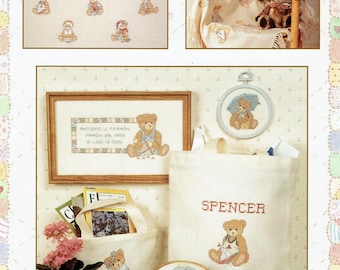 Cherished Teddy Bear Counted Cross Stitch, DIGITAL DOWNLOAD, Teddy Bears, Counted Cross Stitch, Cross Stitch, Vintange