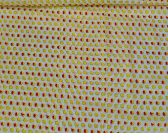 Chiffon / Polyesterstoff Sonnengelb/Rot  - leicht durchscheinend  / 100% Polyester 4,90 EUR/m (Breite Stoffballen 1,50m)