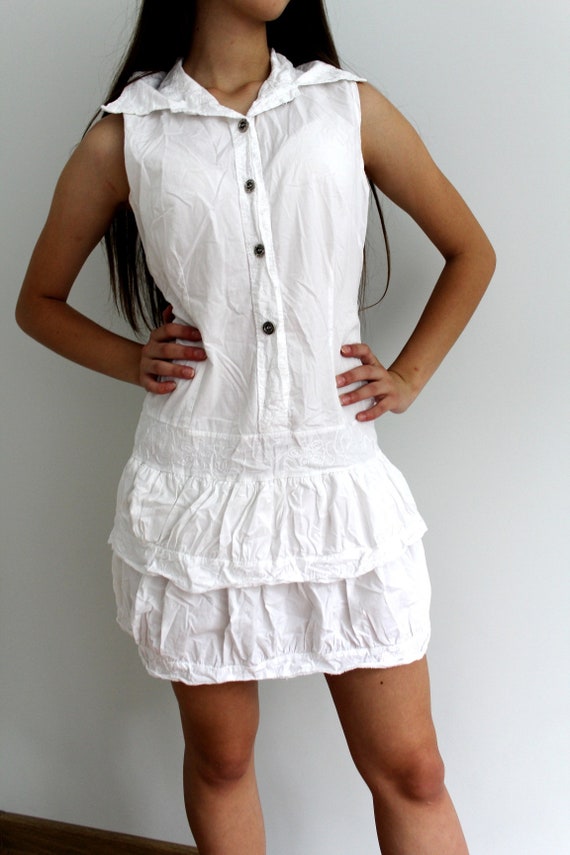 white embroidered summer dress