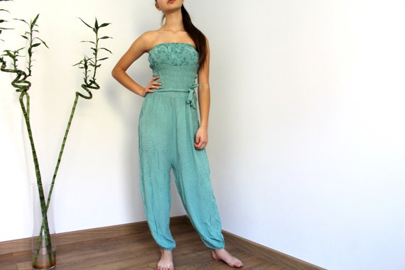 very green jumpsuit