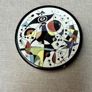 Joan Mirro Style Miniature Decorative Wall Plate