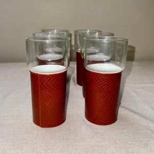 Henry & Miller Industries Kraftware Snakeskin Faux Leather Wrapped Glasses