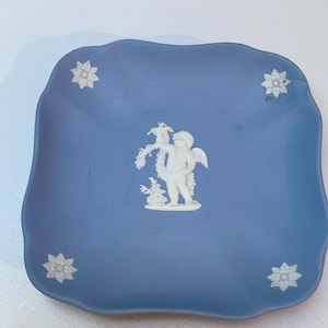 Wedgwood Blue Jasperware Pin Trinket Dish