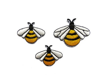 Bees Embroidered Patches Bee Sew on Patch Cute Insects Patches for Jackets Patches for Denim Spring Animals