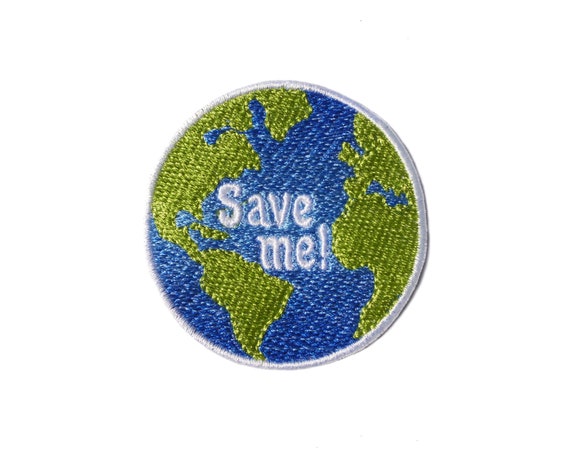 DIY Embroidered Earth Planet Applique Patches Sewing Iron On Frabic HandCraft