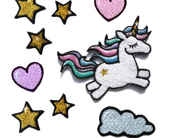 Unicorn Set of Patches Embroidered Patch Applique Patches for Backpacks Trend Patches for Fanny Pack For t-shirt