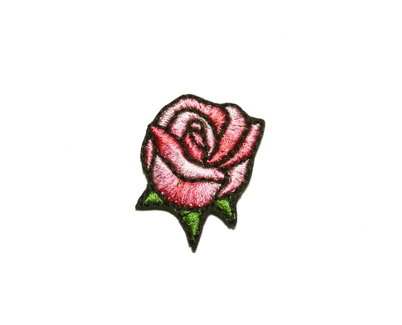 Blushy Rose Sew on Patch Naszywka Embroidered Patch Applique Patches for Jackets Patches for Backpacks For t-shirt image 1