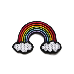 Rainbow Sew on Patch Embroidered Patch Applique Patches for Backpacks Patches For DIY Lover Zerowaste Fix Your Clothes Cute Patch