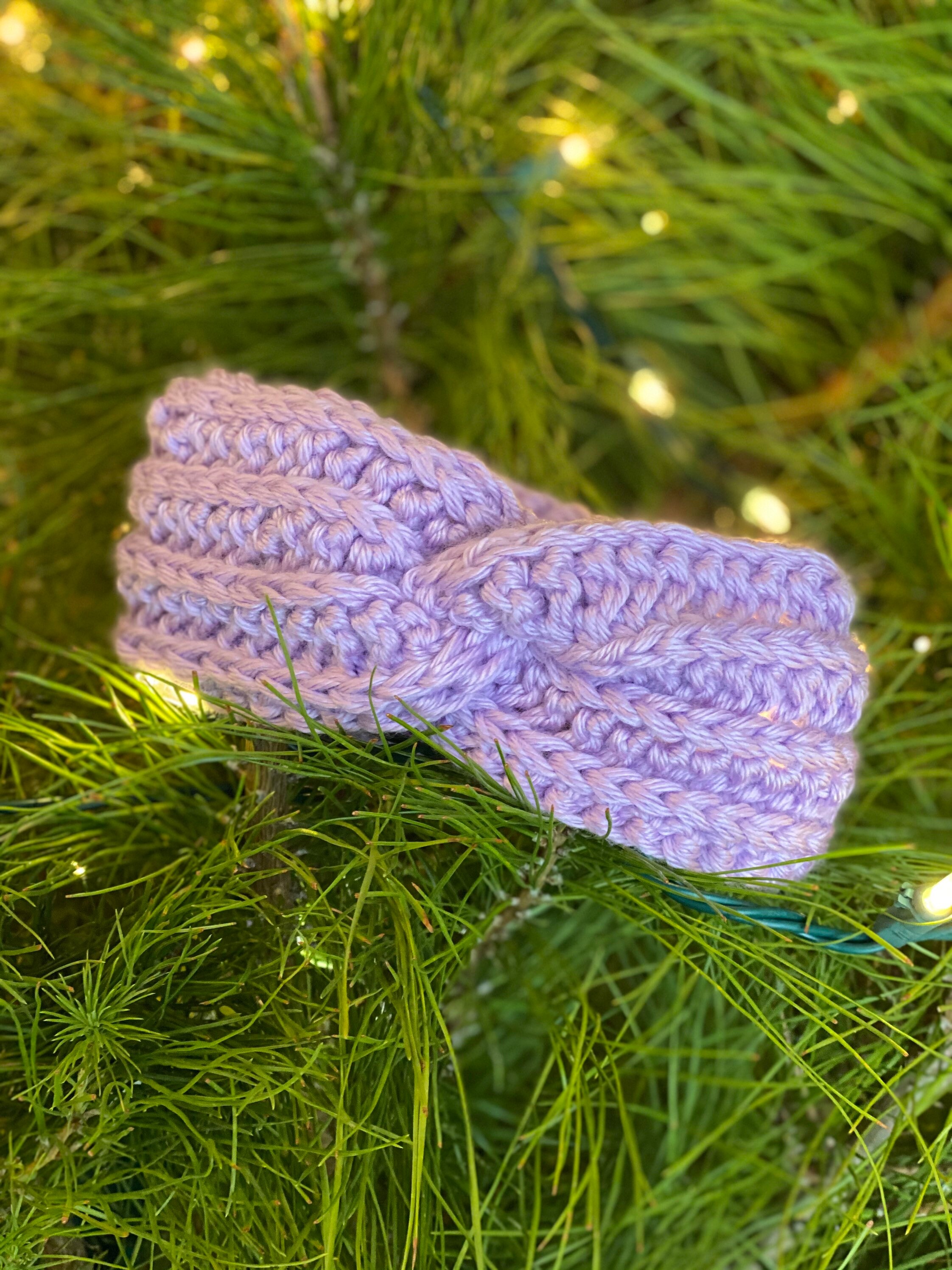 Crocheted Lavender Headband for a Toddler Etsy
