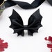 Upcycled Leather Bat Bow or Bowtie - Hair or Bag Accessory