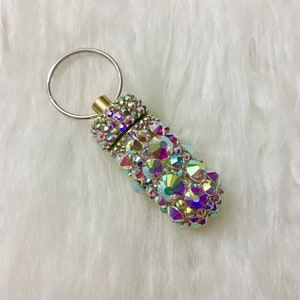 Rhinestone Pill Keychain