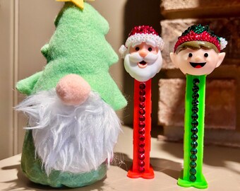 Bling Santa and Elf Pez Dispensers