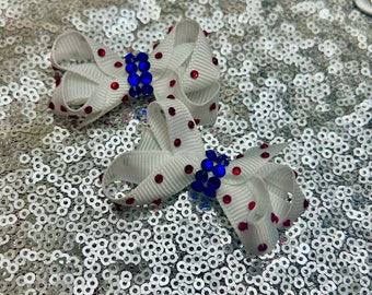 Red, White and Blue  Mini Bow Set