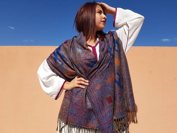 Moroccan Pashmina Scarf Free Shipping Winter Shawl for Women - Etsy Canada