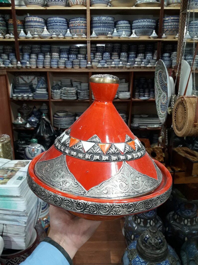 Moroccan Tajine Decorated Ceramic Tajine Moroccan Tajine Etsy