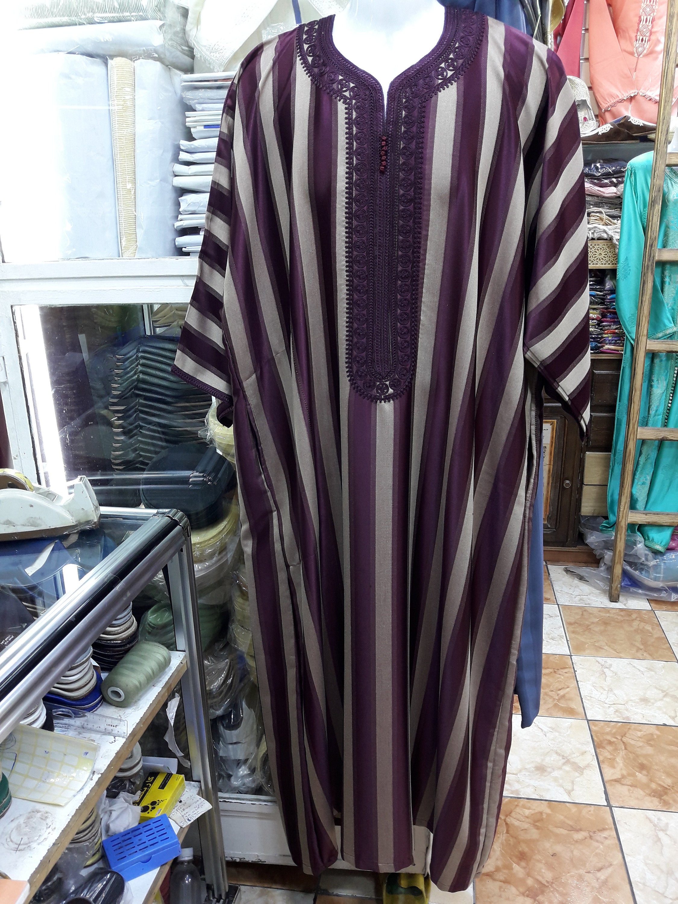 Boubou marocain homme avec capuche sale