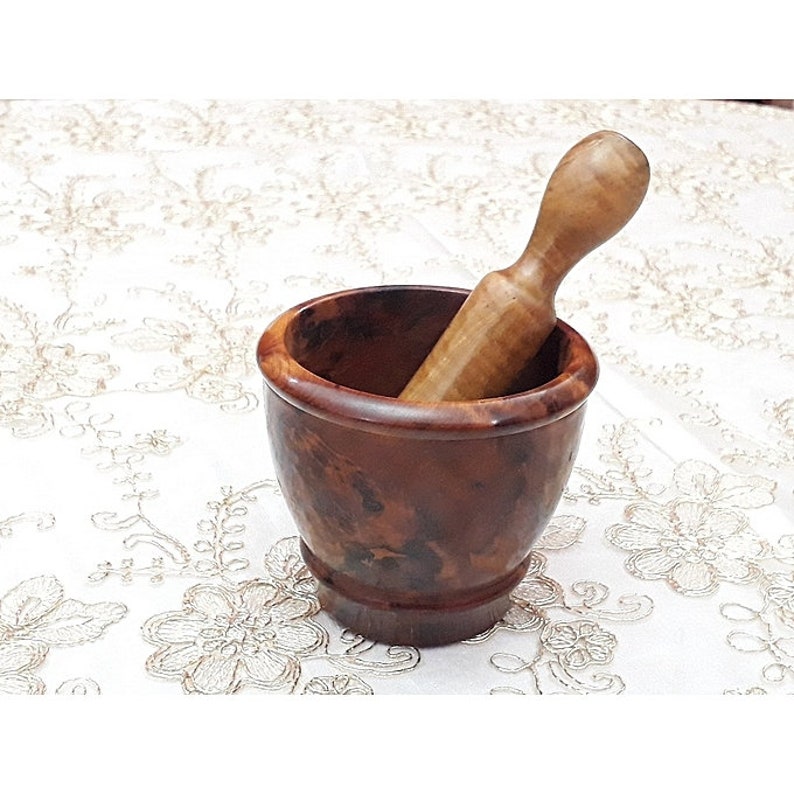 Wooden Mortar and Pestle Rustic Hand Carved Mortar and Etsy UK