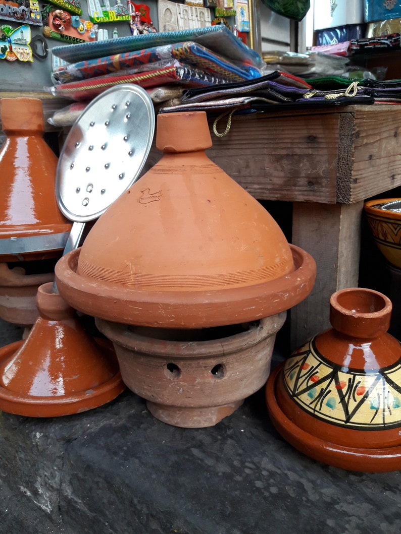 Moroccan Tajine for cooking unglazed 20/% off.