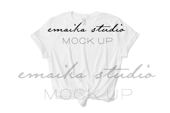 Bella Canvas 3001 White T-Shirt Mock Up Bella