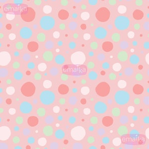 Polkadot Repeat Pattern Design, Polka-dot Vector Illustration, Wallpaper, Nursery, Backgrounds, Digital Paper, Printable, Seamless Pattern