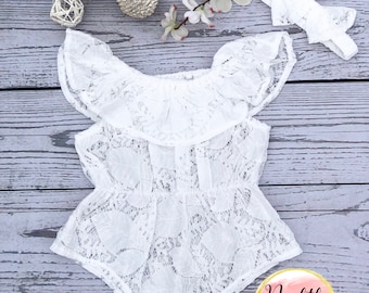 white lace onesie