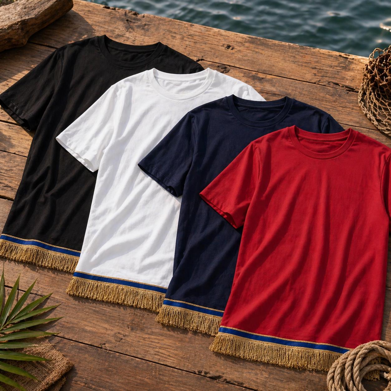 Hebrew Israelite Fringe T-Shirt Bundle Set of 4 Cotton Apparel