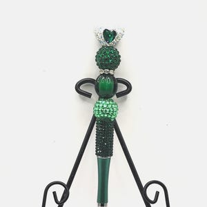 Bling Perlen Kugelschreiber: Elegante Grüne Büro Geschenk