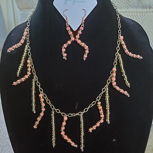 Just Jewels Designs by Rita &quot;Pizzazz&quot; Coral and Gold Jewelry Set
